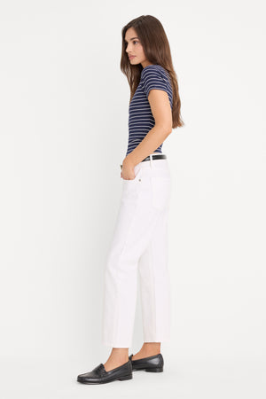 VINTAGE STRAIGHT ANKLE JEANS | WHITE001
