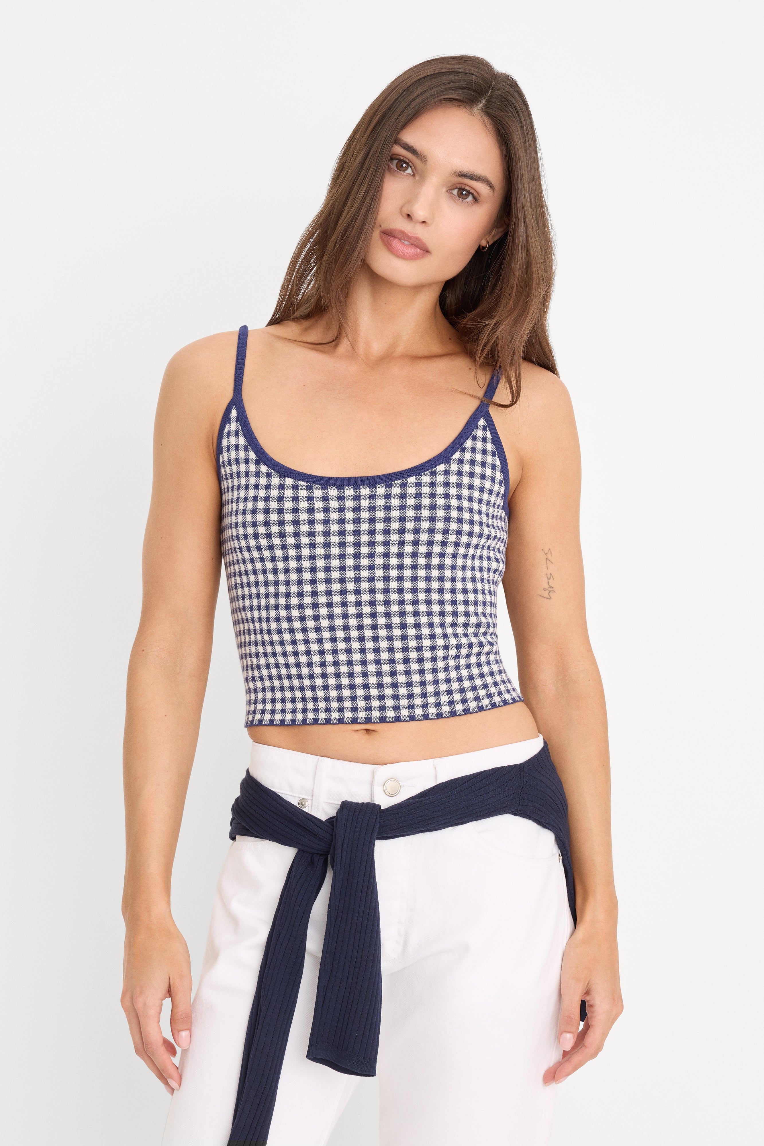 THE KEEPSAKE TANK | NAVY GINGHAM – GOOD AMERICAN