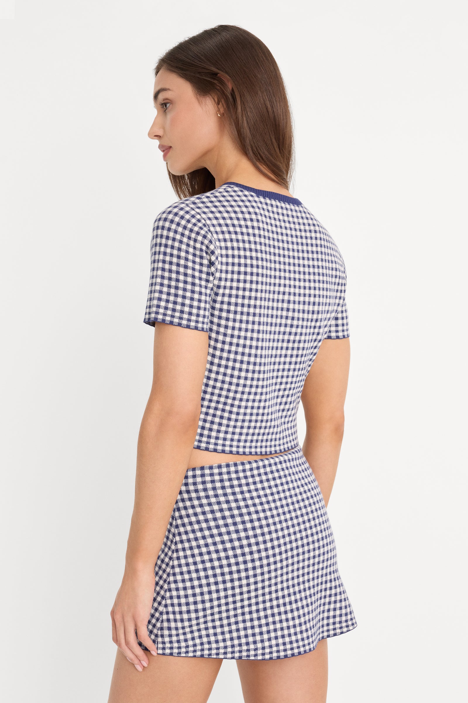 THE KEEPSAKE CARDIGAN | NAVY GINGHAM