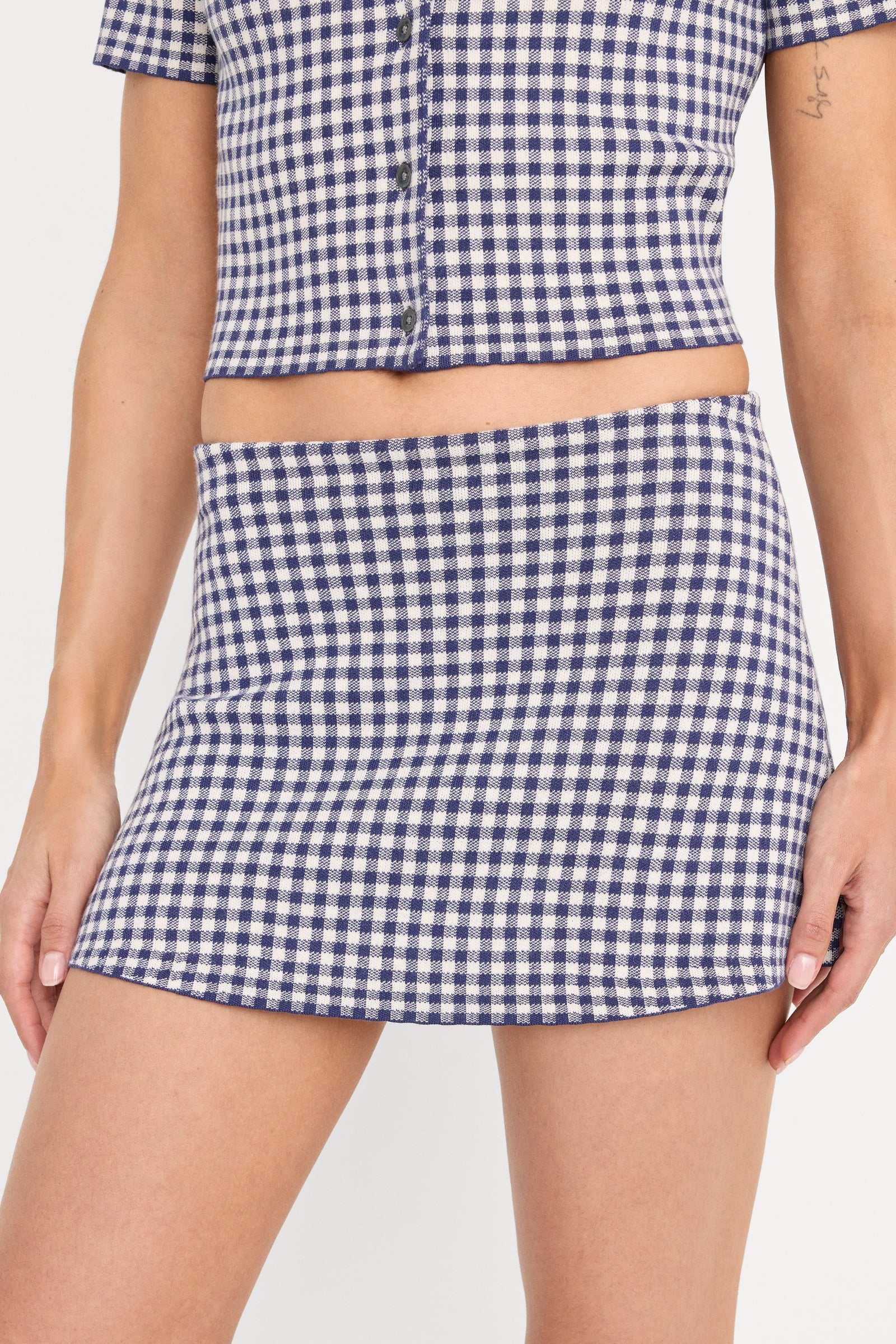 THE KEEPSAKE SKORT | NAVY GINGHAM
