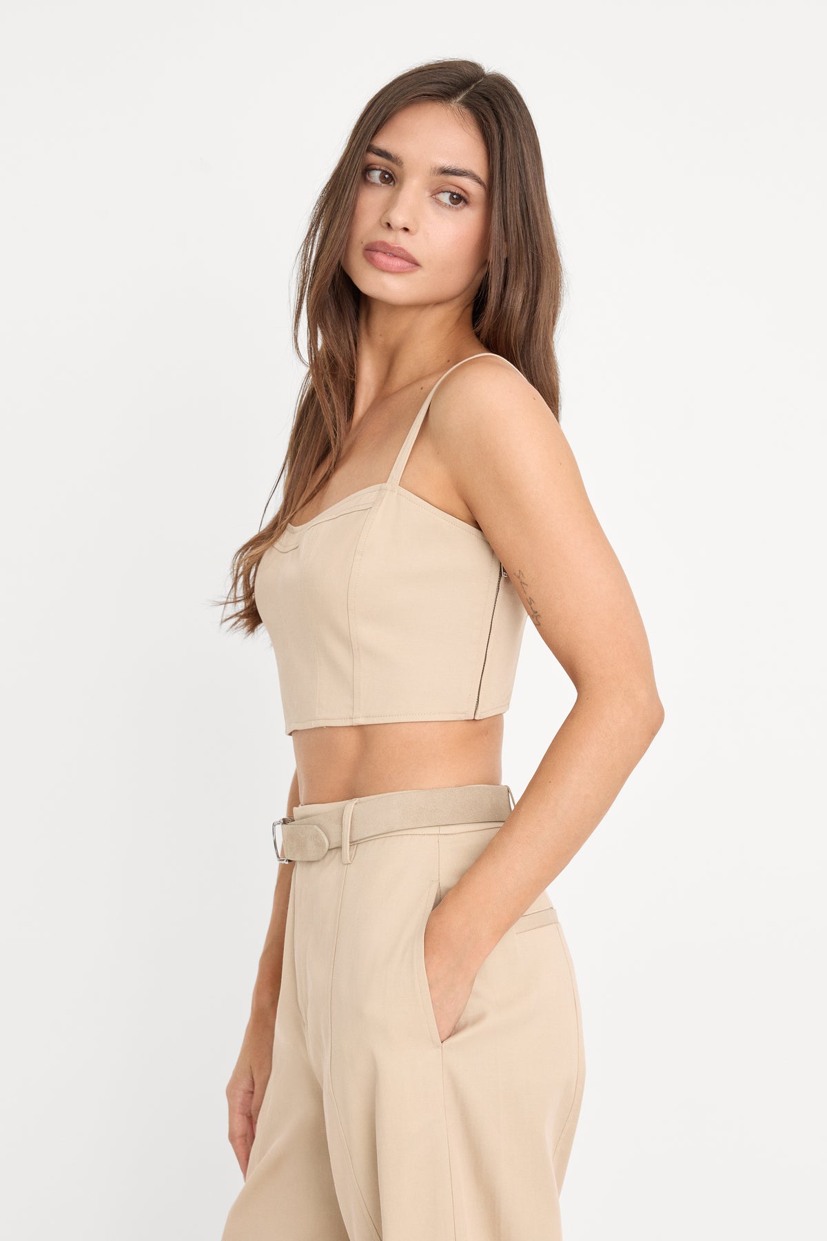 THE BUSTIER TOP | LIGHT TAUPE