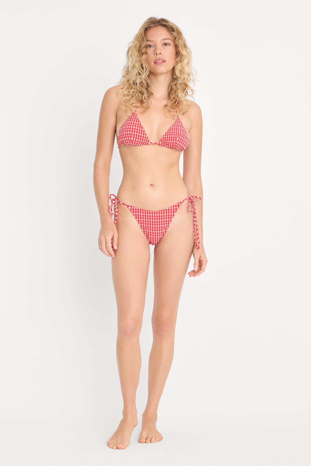 THE STRING BIKINI TOP | POP GINGHAM LARGE