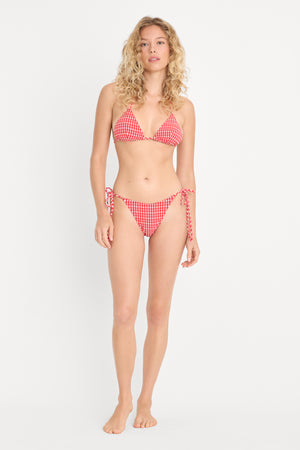 THE STRING BIKINI TOP | POP GINGHAM LARGE