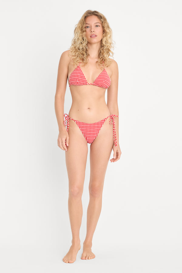 THE STRING BIKINI TOP | POP GINGHAM LARGE