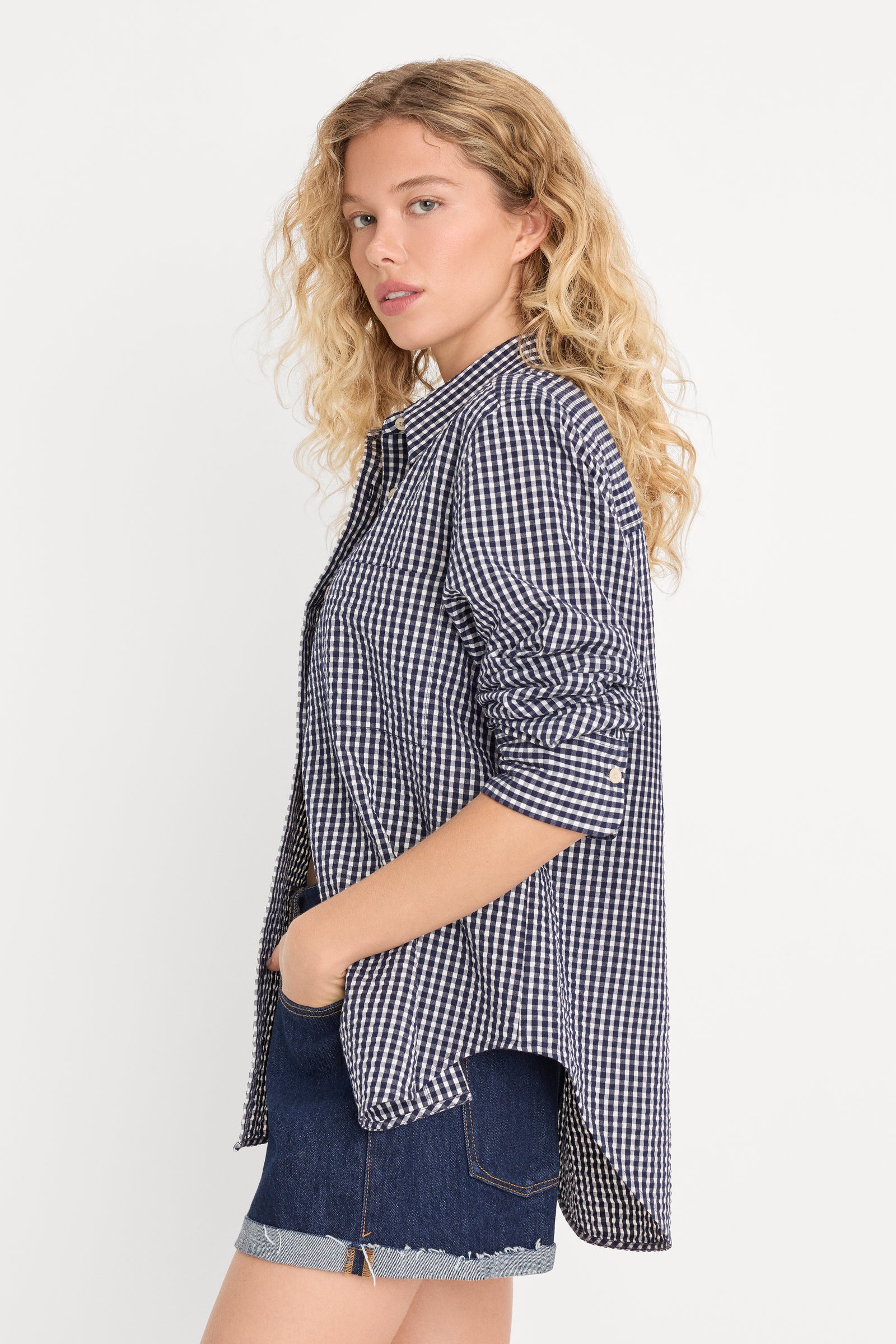 THE SEERSUCKER SHIRT | HORIZON GINGHAM SMALL