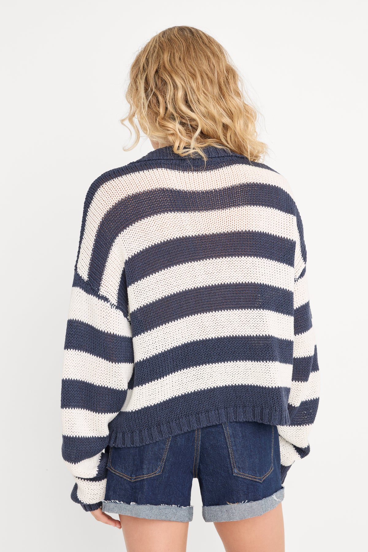 THE HARBOR SWEATER | HORIZON INK STRIPE