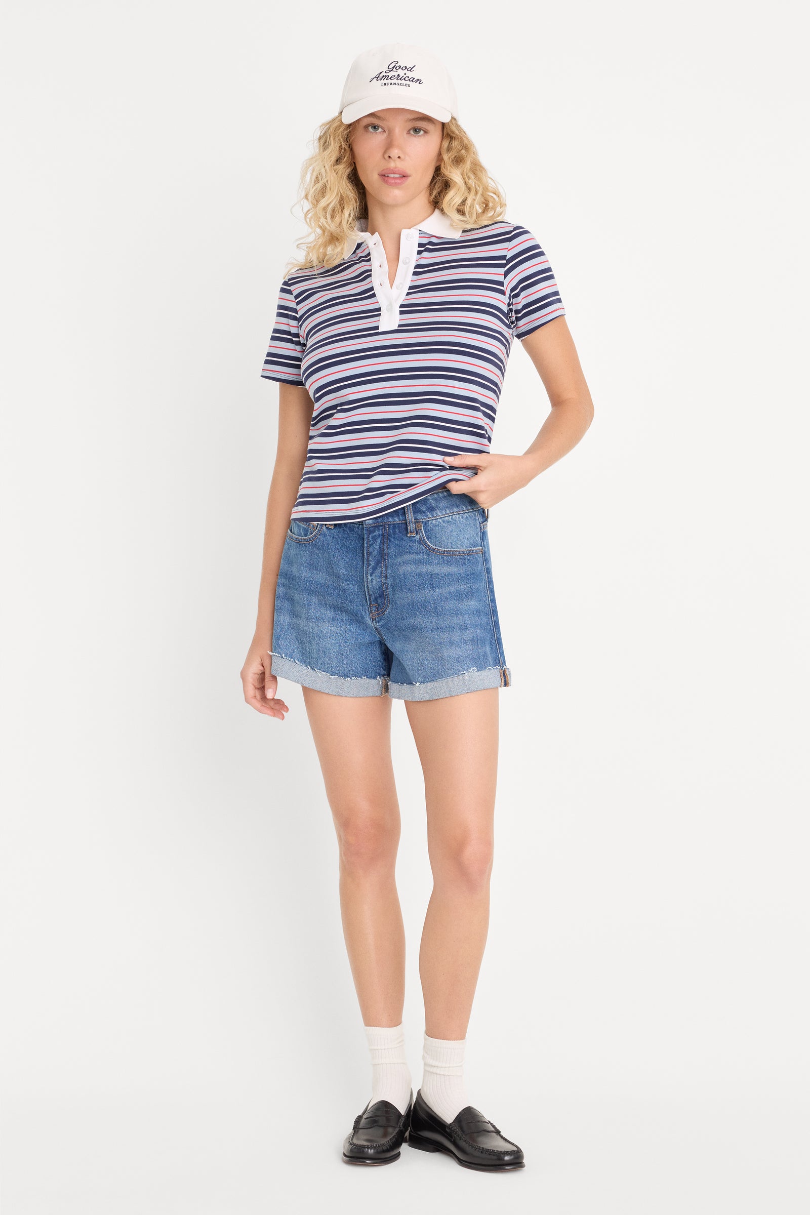 THE EASE POLO | AMERICANA HORIZONTAL STRIPE