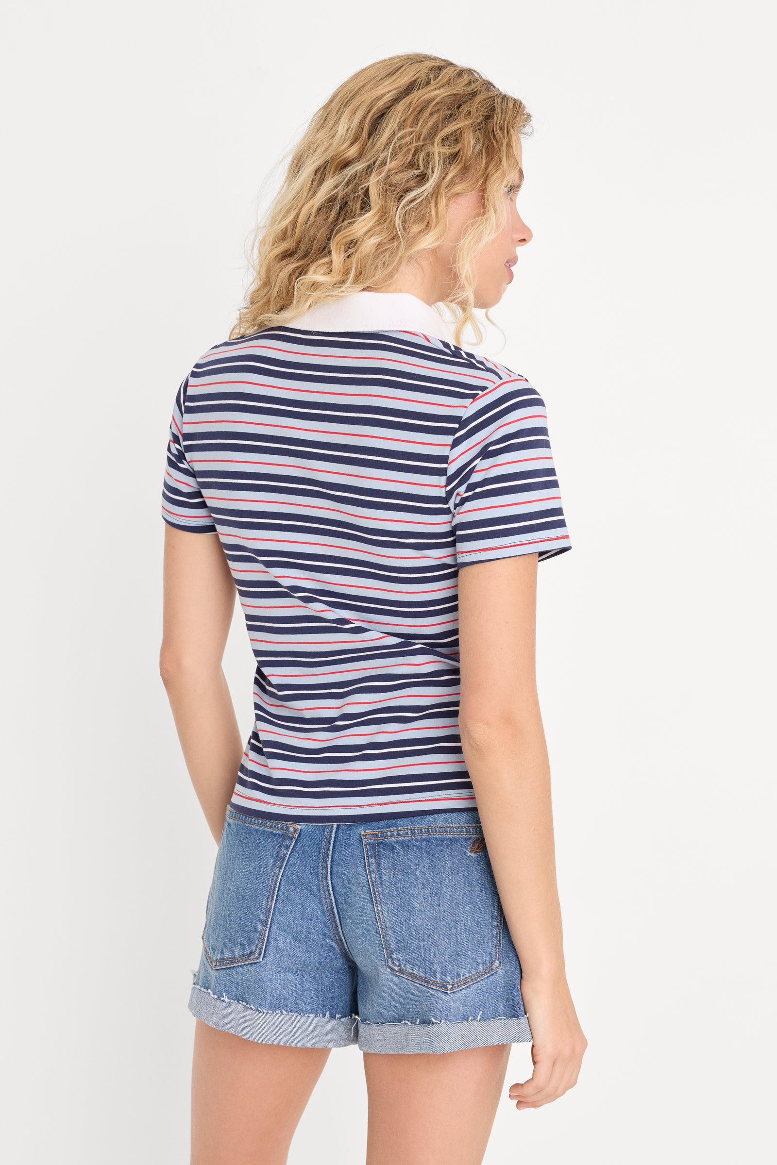 THE EASE POLO | AMERICANA HORIZONTAL STRIPE