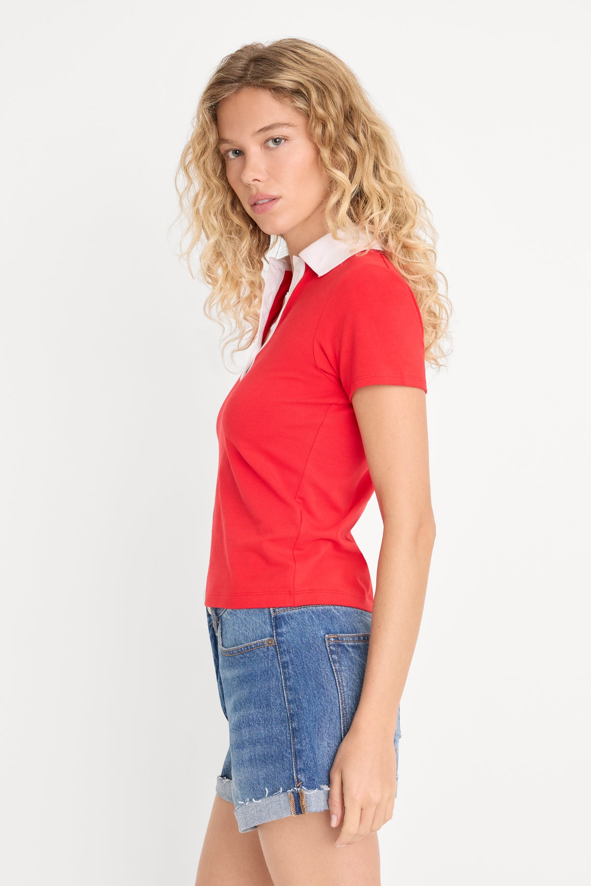 THE EASY POLO | POP RED