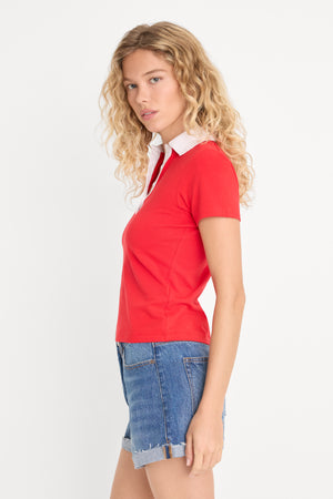 THE EASY POLO | POP RED