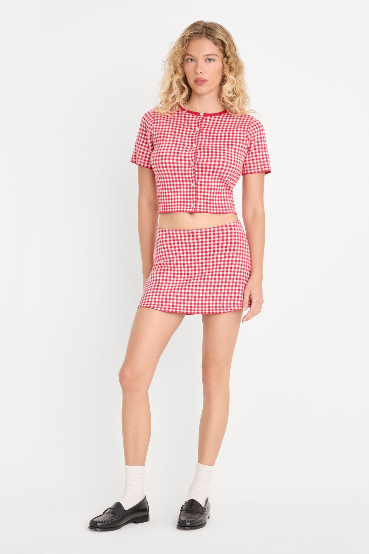 THE KEEPSAKE CARDIGAN | CHERRY GINGHAM