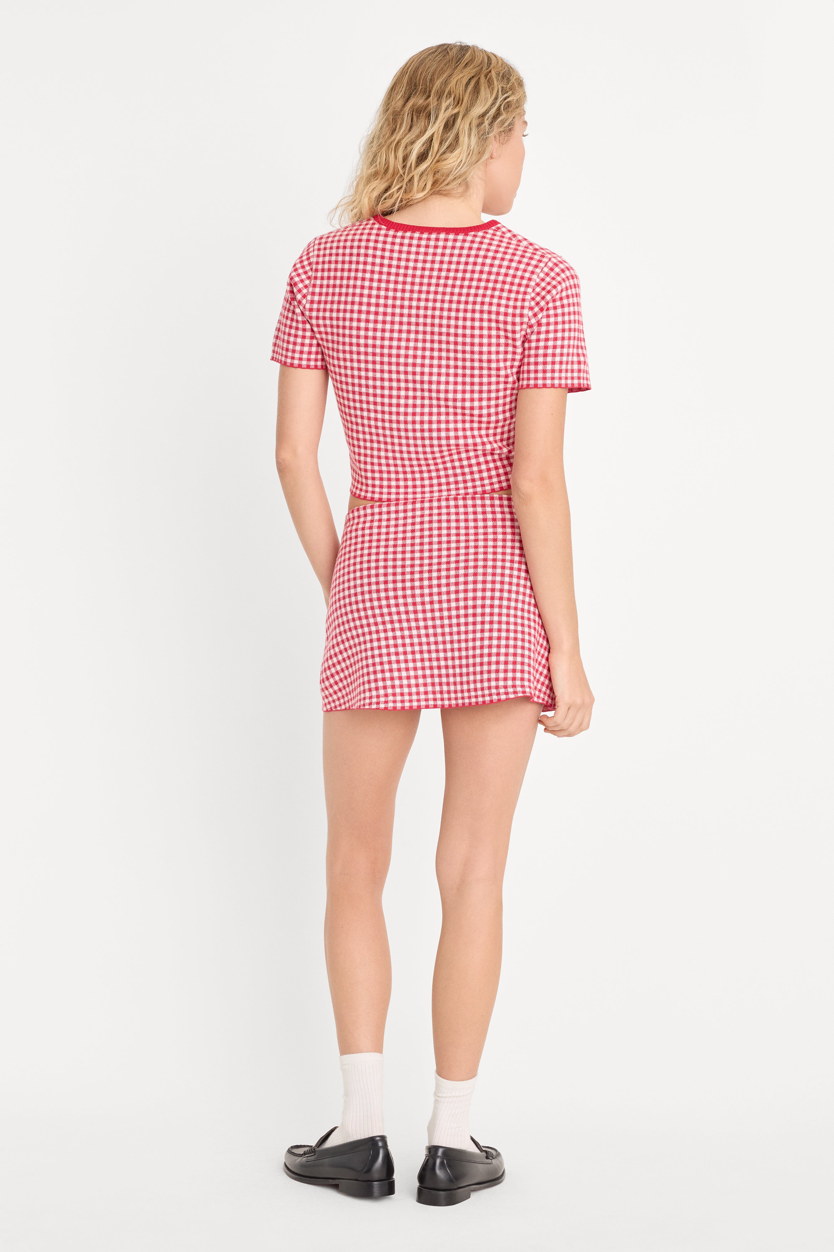 THE KEEPSAKE SKORT | CHERRY GINGHAM – GOOD AMERICAN