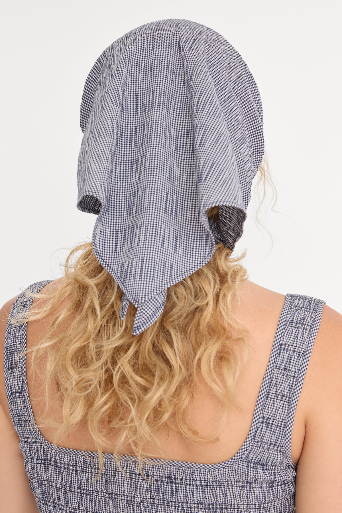 THE BANDANA HEAD SCARF | HORIZON GINGHAM SMALL