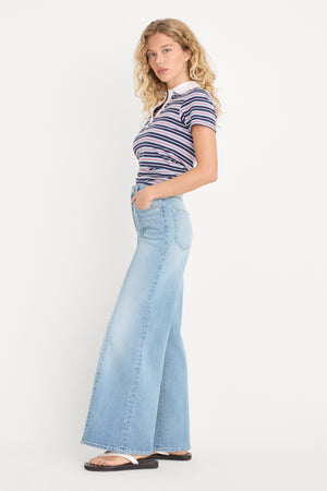 GOOD WAIST PALAZZO ANKLE JEANS | INDIGO1247