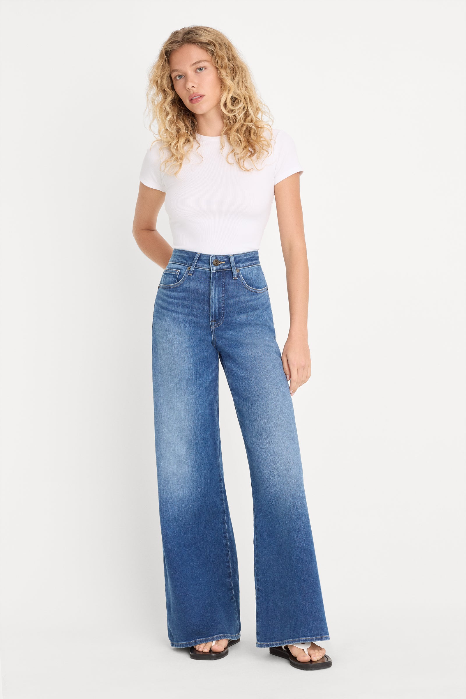SOFT TECH GOOD PETITE PALAZZO JEANS | INDIGO1233
