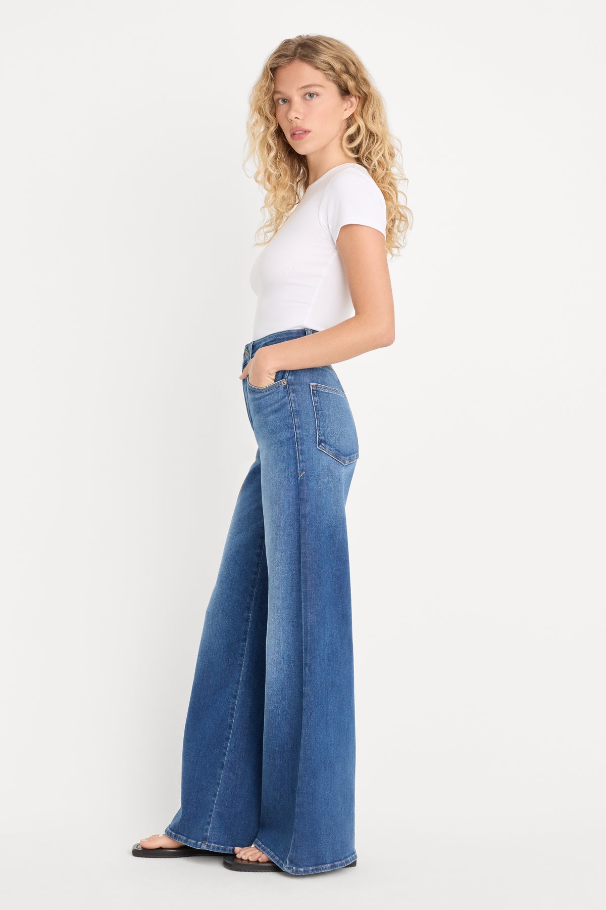 SOFT TECH GOOD PETITE PALAZZO JEANS | INDIGO1233