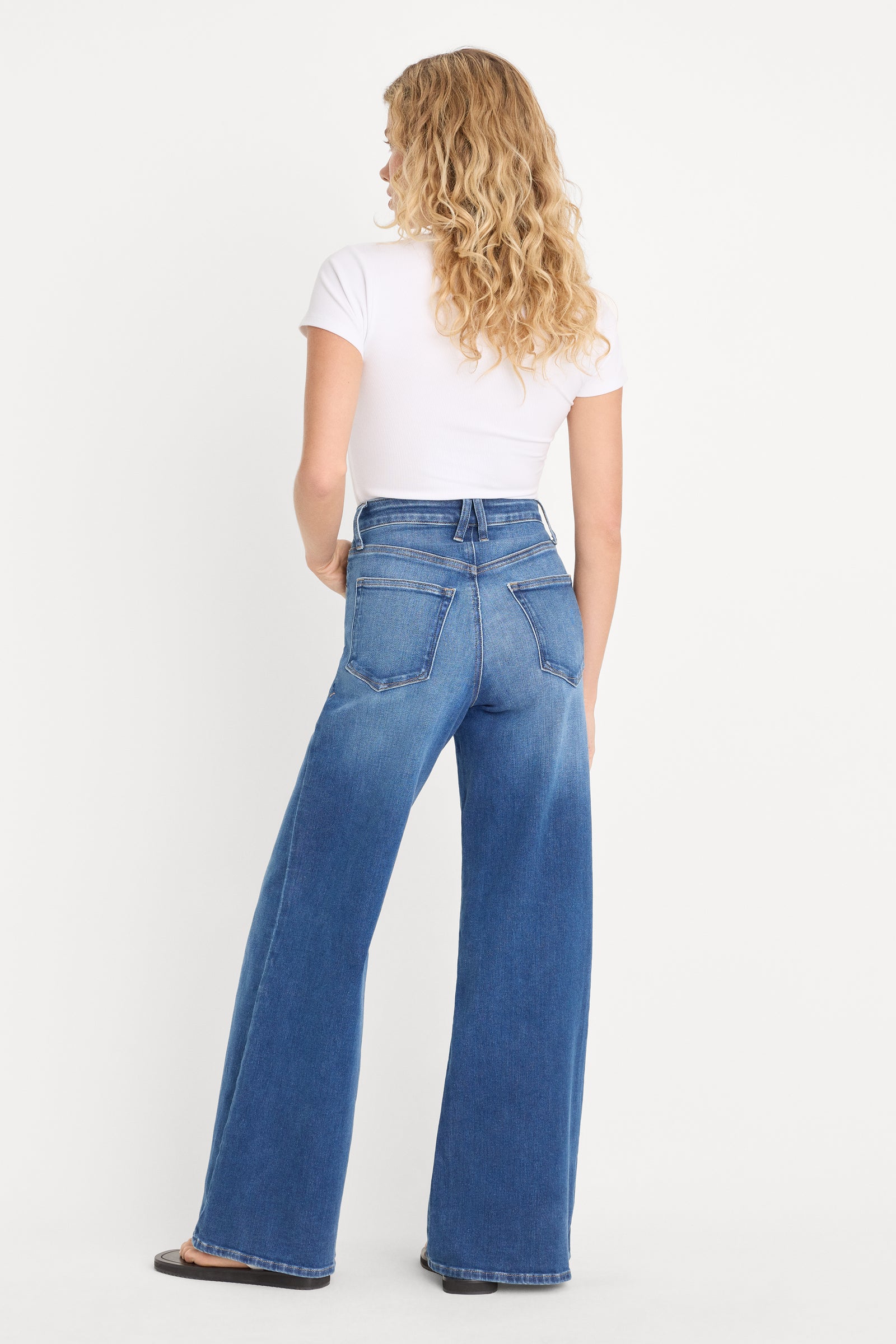 SOFT TECH GOOD PETITE PALAZZO JEANS | INDIGO1233