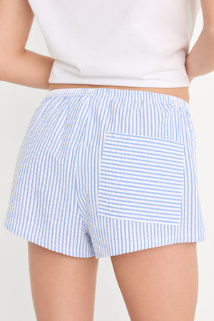 THE SEERSUCKER PULL ON SHORT | BLUE STRIPE