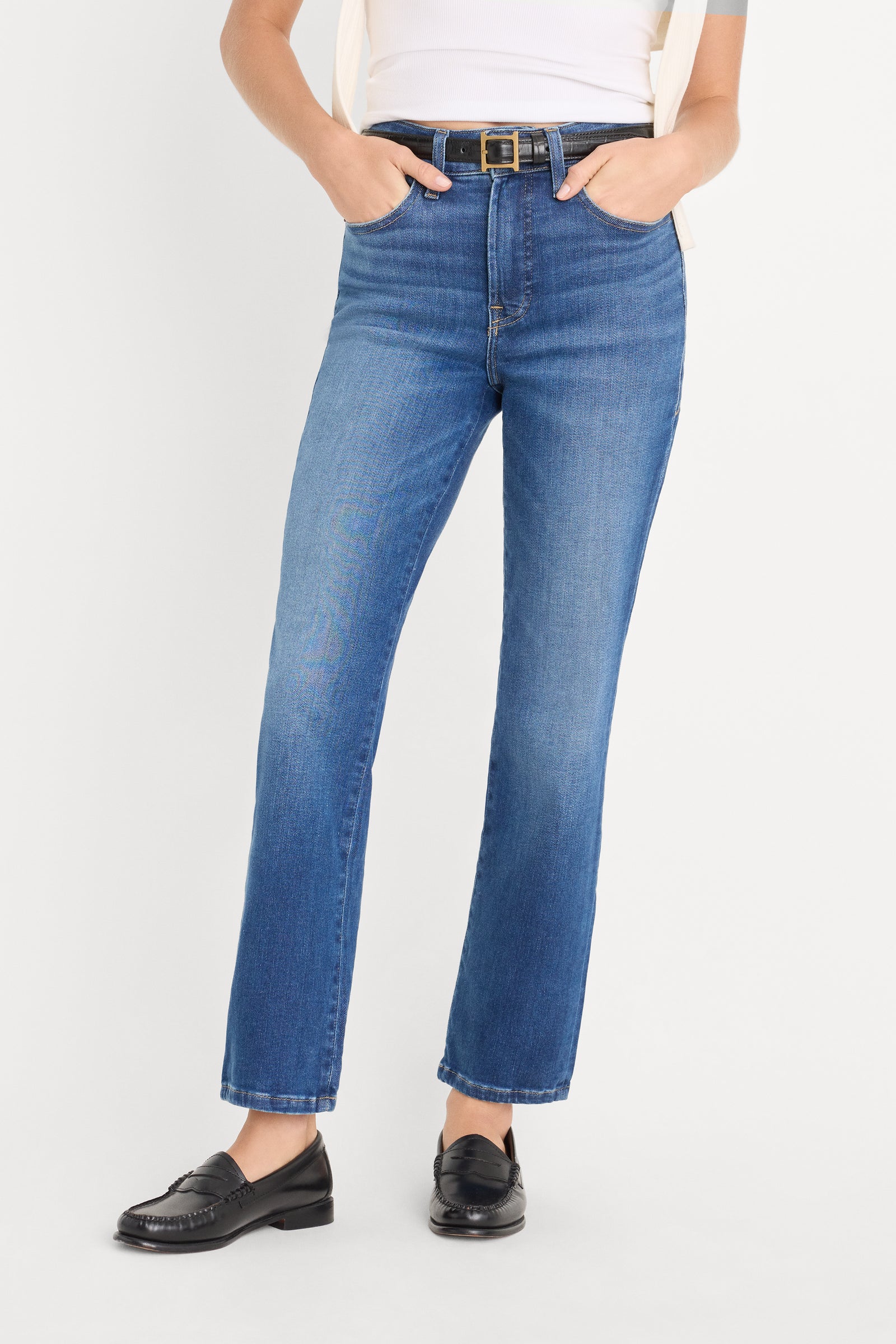 SOFT TECH GOOD LEGS STRAIGHT JEANS | INDIGO1233