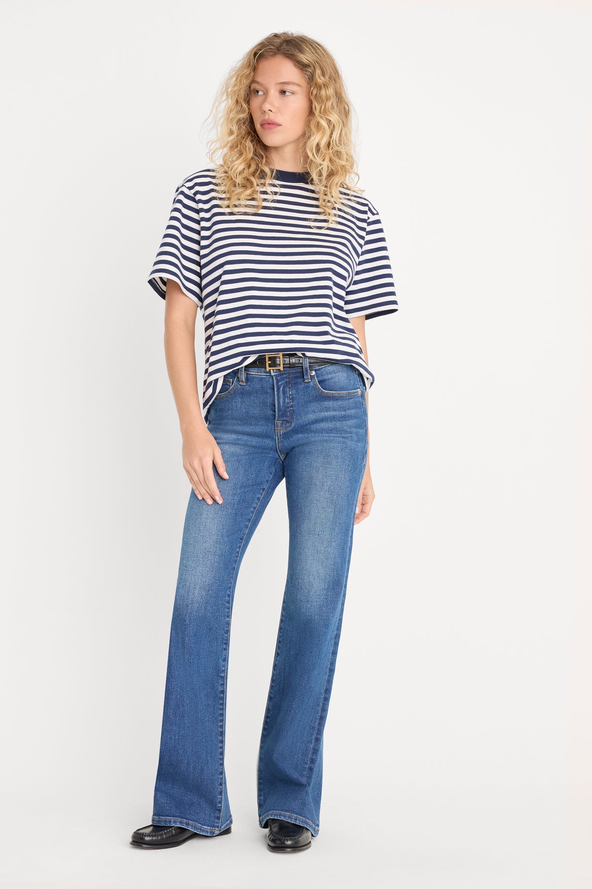 GOOD LOW RISE BOOTCUT JEANS | ARTICULATE-1 | GOOD AMERICAN | MODEL_A