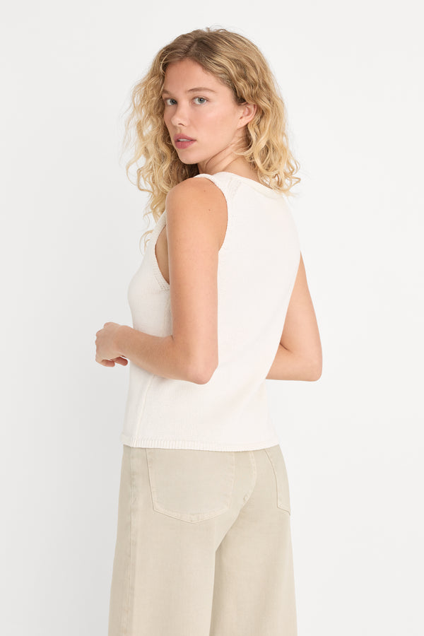 THE KNIT VEST | WHITE001