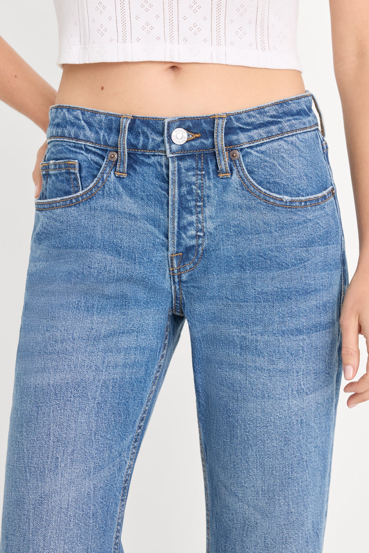 VINTAGE LOW RELAXED FLARE JEANS | INDIGO1287-4 | GOOD AMERICAN | MODEL_A