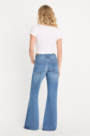 VINTAGE LOW RELAXED FLARE JEANS | INDIGO1287