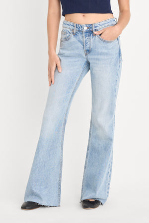 VINTAGE LOW RELAXED FLARE JEANS | INDIGO1288