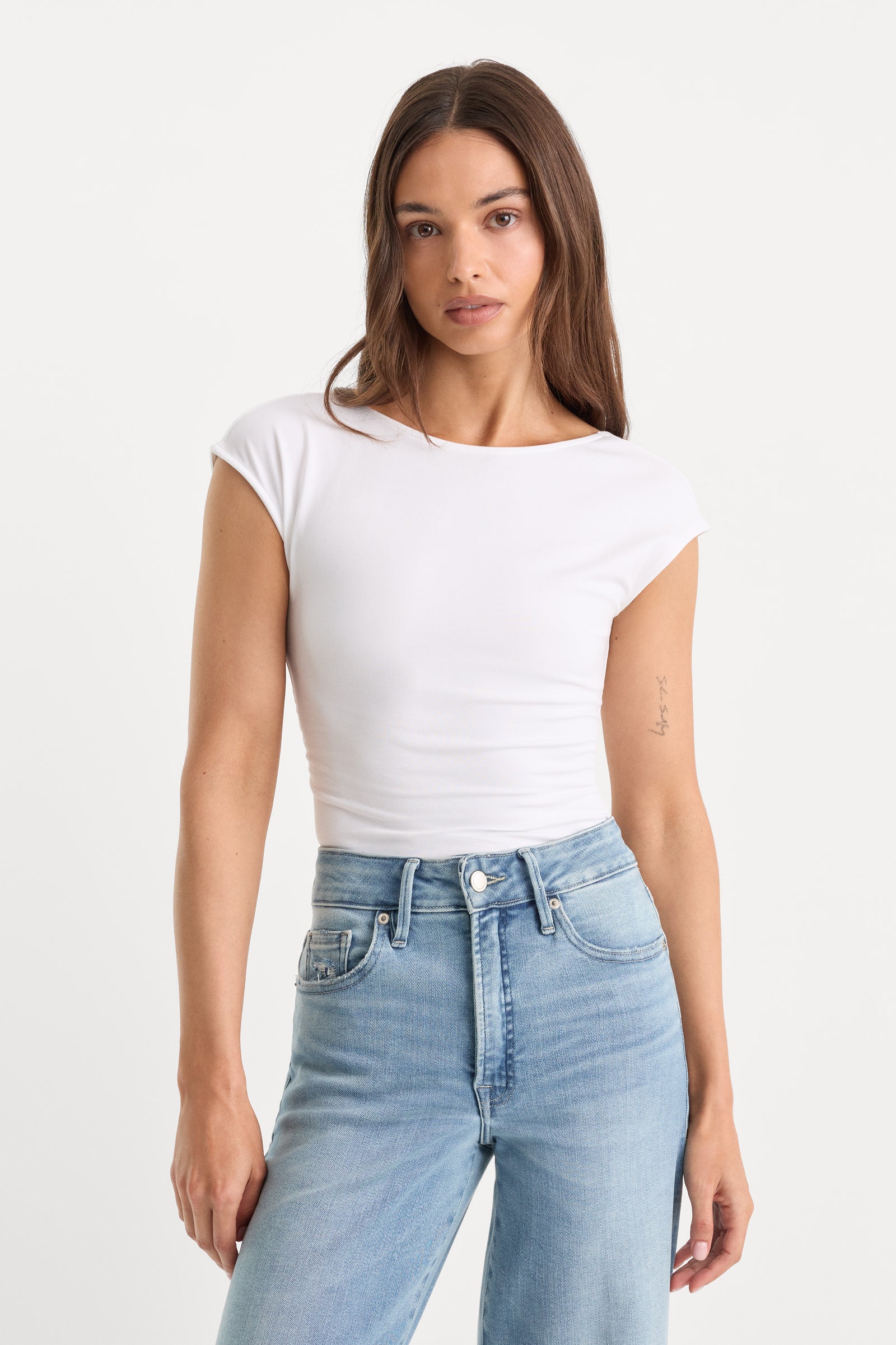 THE OPEN BACK BODYSUIT | WHITE001