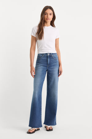 SOFT TECH GOOD WAIST PALAZZO ANKLE JEANS | INDIGO1233
