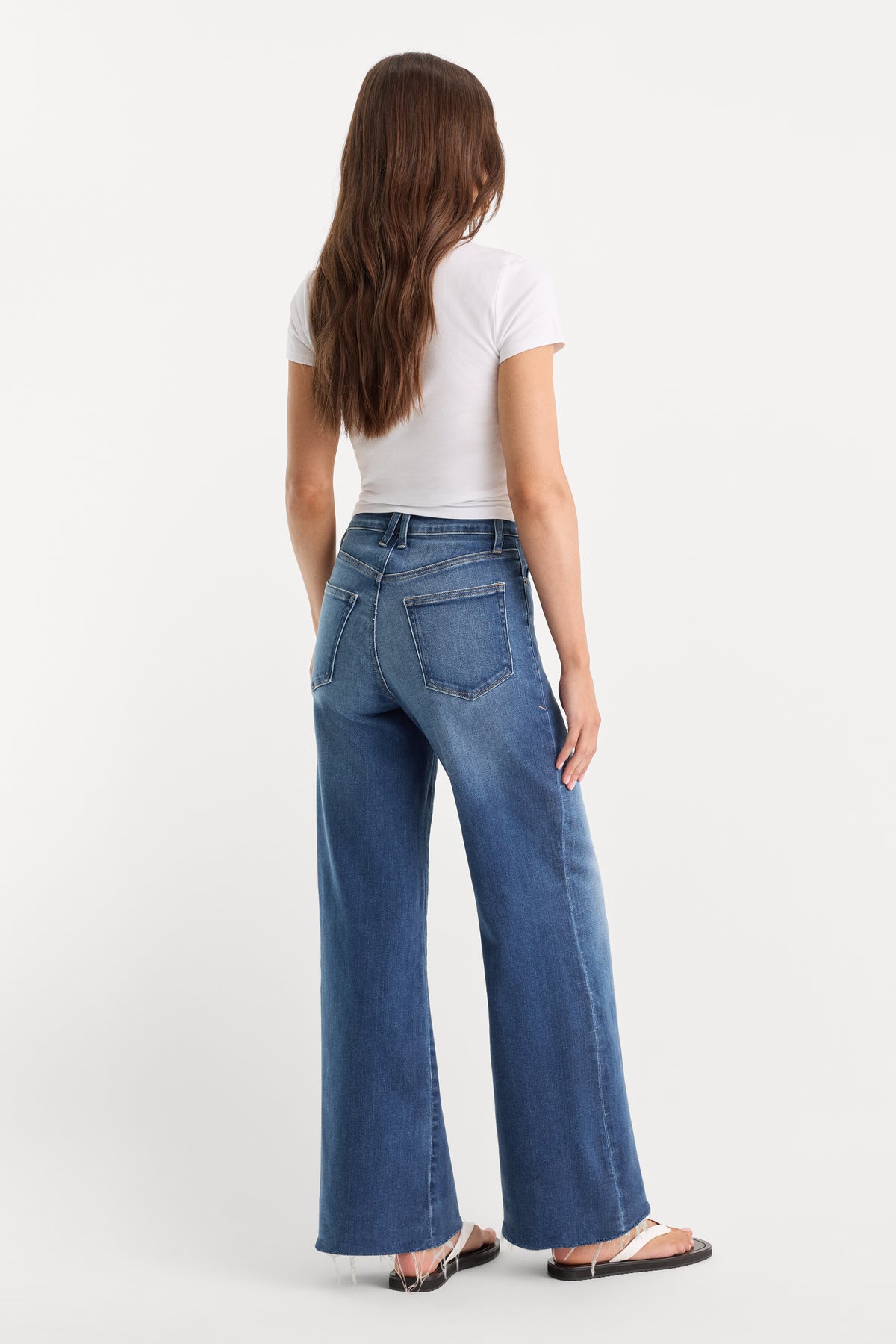 SOFT TECH GOOD WAIST PALAZZO ANKLE JEANS | INDIGO1233