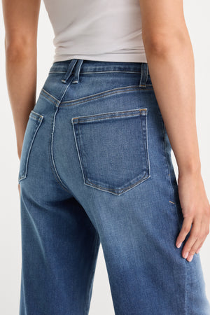 SOFT TECH GOOD WAIST PALAZZO ANKLE JEANS | INDIGO1233