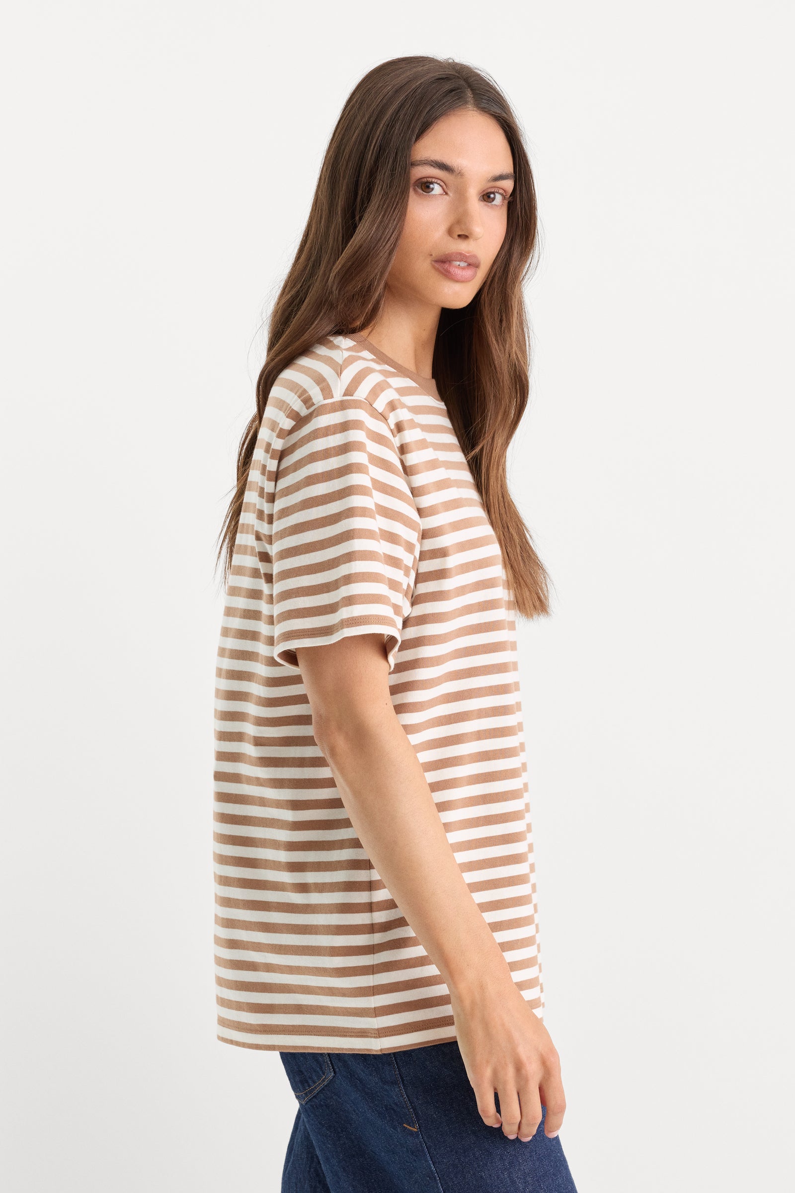 THE OVERSIZED TEE | CLEAN STRIPE HEARTH