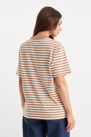 THE OVERSIZED TEE | CLEAN STRIPE HEARTH