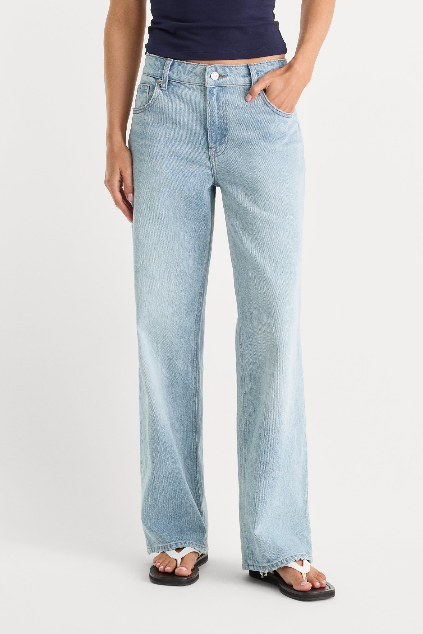 LOW RELAXED STRAIGHT JEANS | INDIGO1220