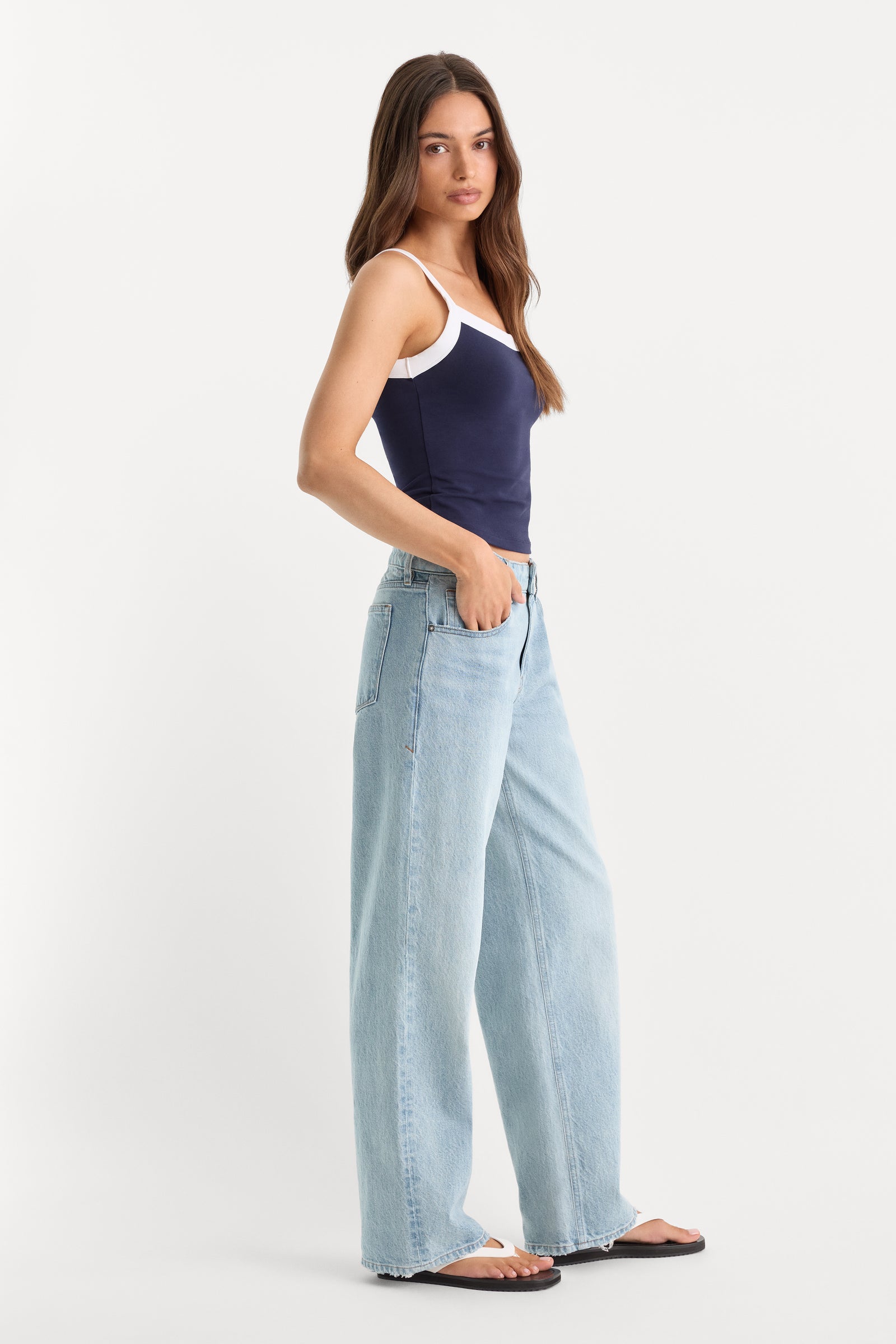 LOW RELAXED STRAIGHT JEANS | INDIGO1220