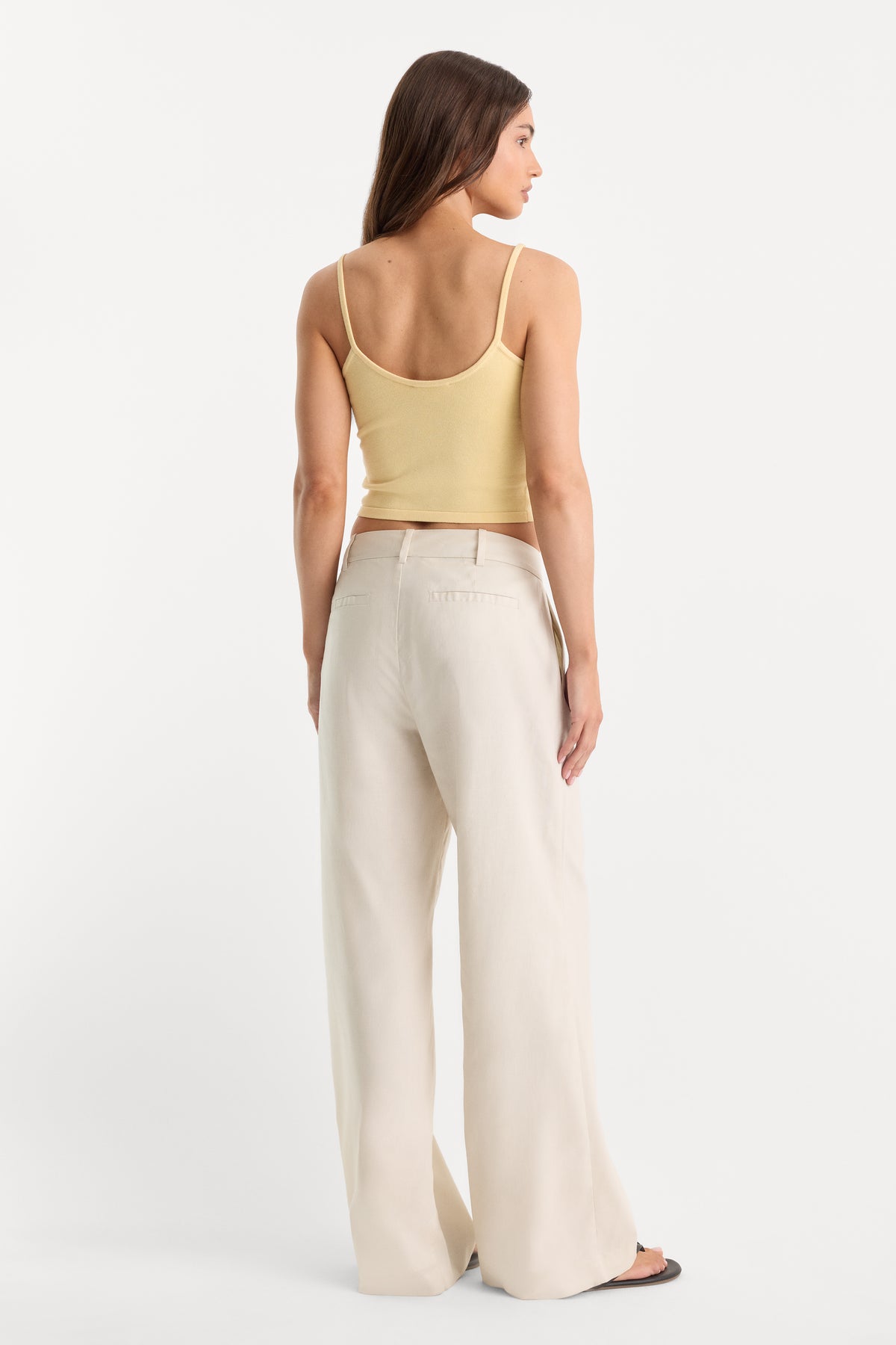 THE WIDE LEG LINEN TROUSER | LINO-5 | GOOD AMERICAN | MODEL_A
