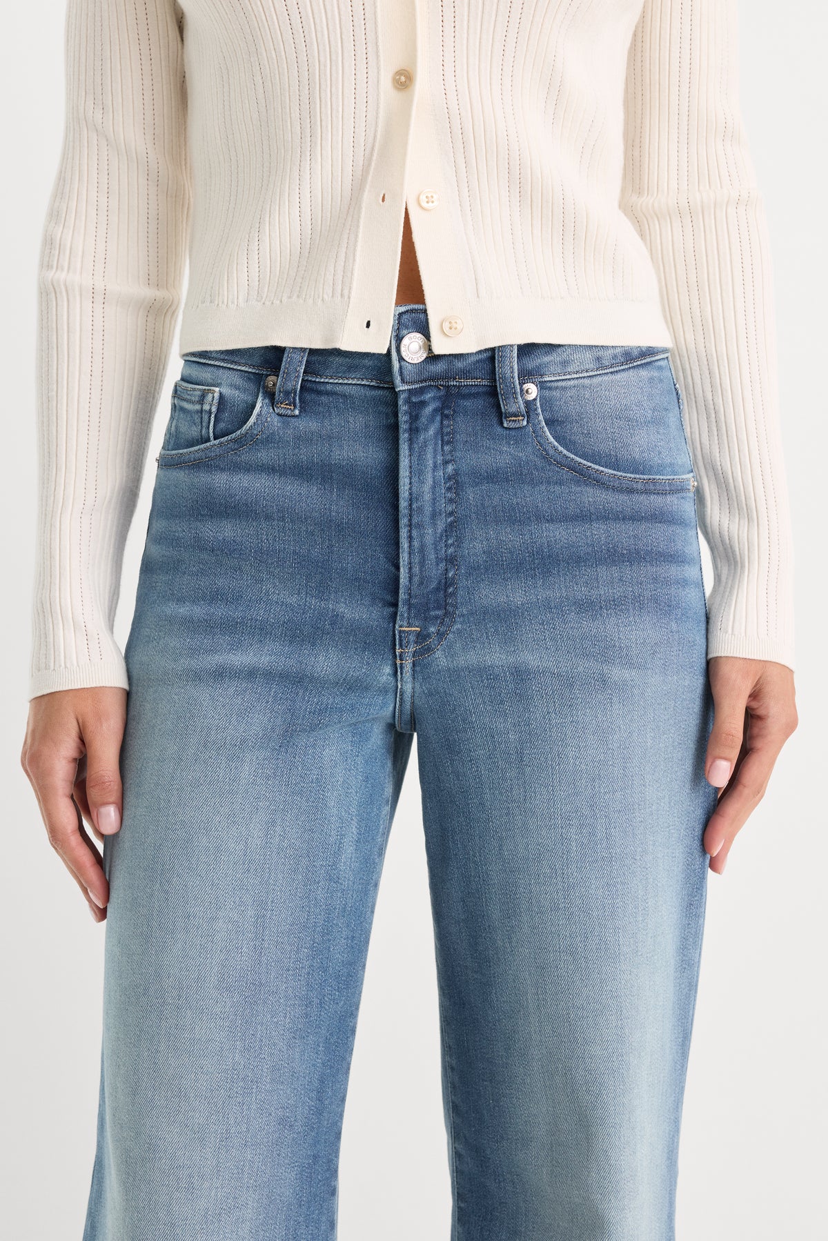 SOFT TECH GOOD WAIST PALAZZO ANKLE JEANS | INDIGO1238