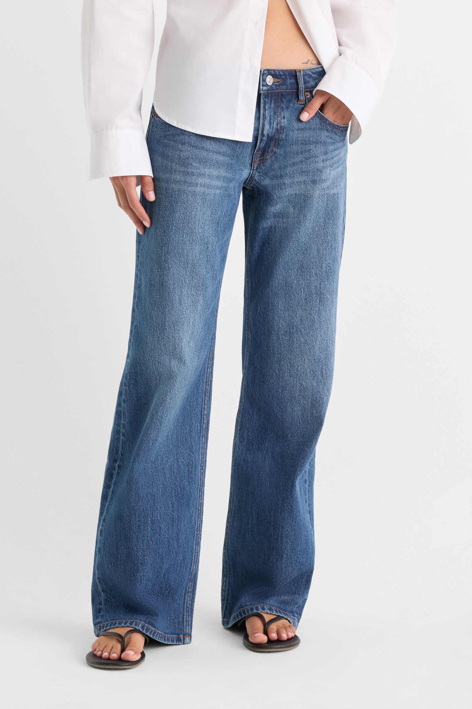 VINTAGE LOW LOOSE JEANS | INDIGO1291
