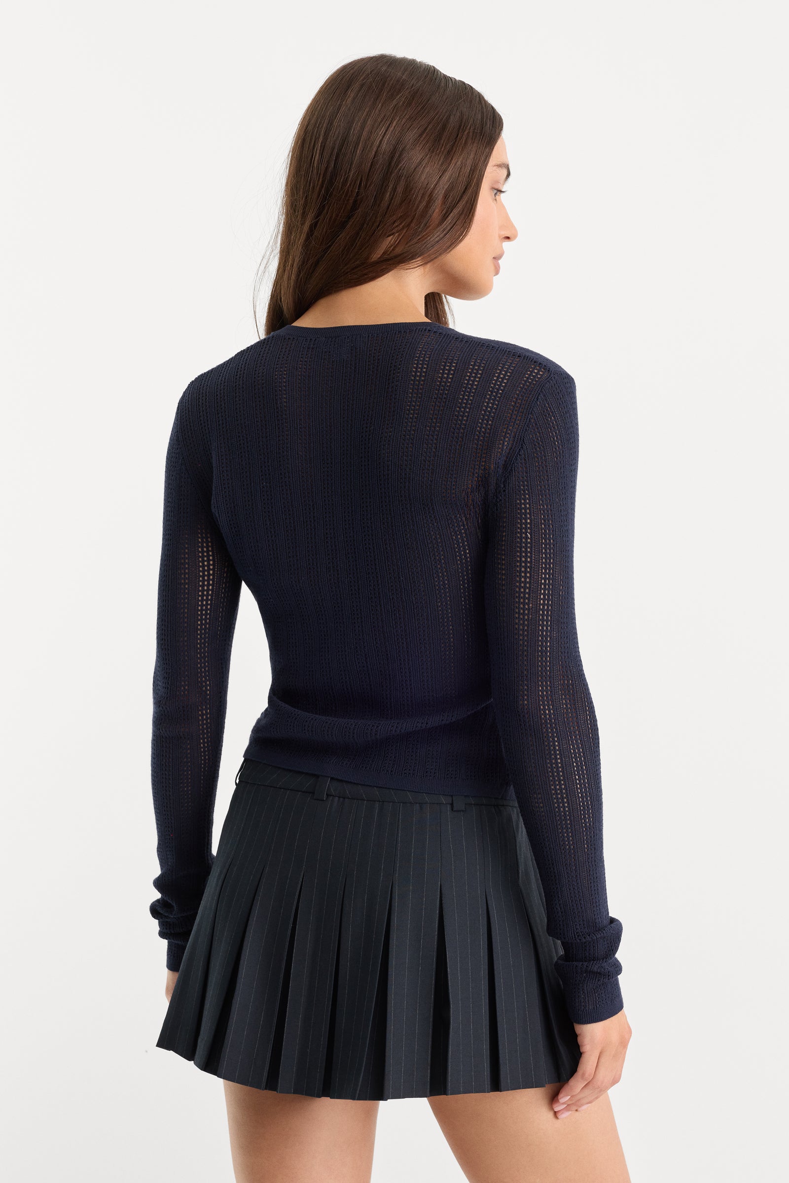 THE OPEN KNIT CARDIGAN | MIDNIGHT BLUE