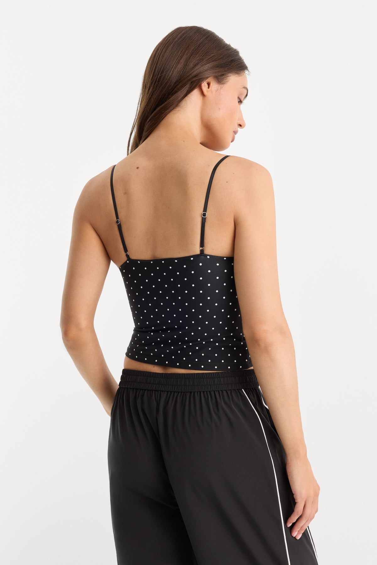 THE WEIGHTLESS SCULPTING MODERN TANK | MINI DOT BLACK-4 | GOOD AMERICAN | MODEL_A