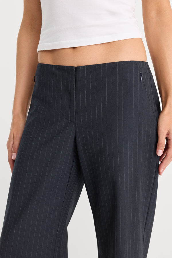 THE LOW RISE TROUSER | ROYAL STRIPE