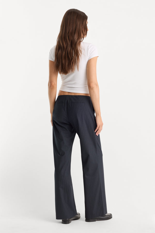 THE LOW RISE TROUSER | ROYAL STRIPE