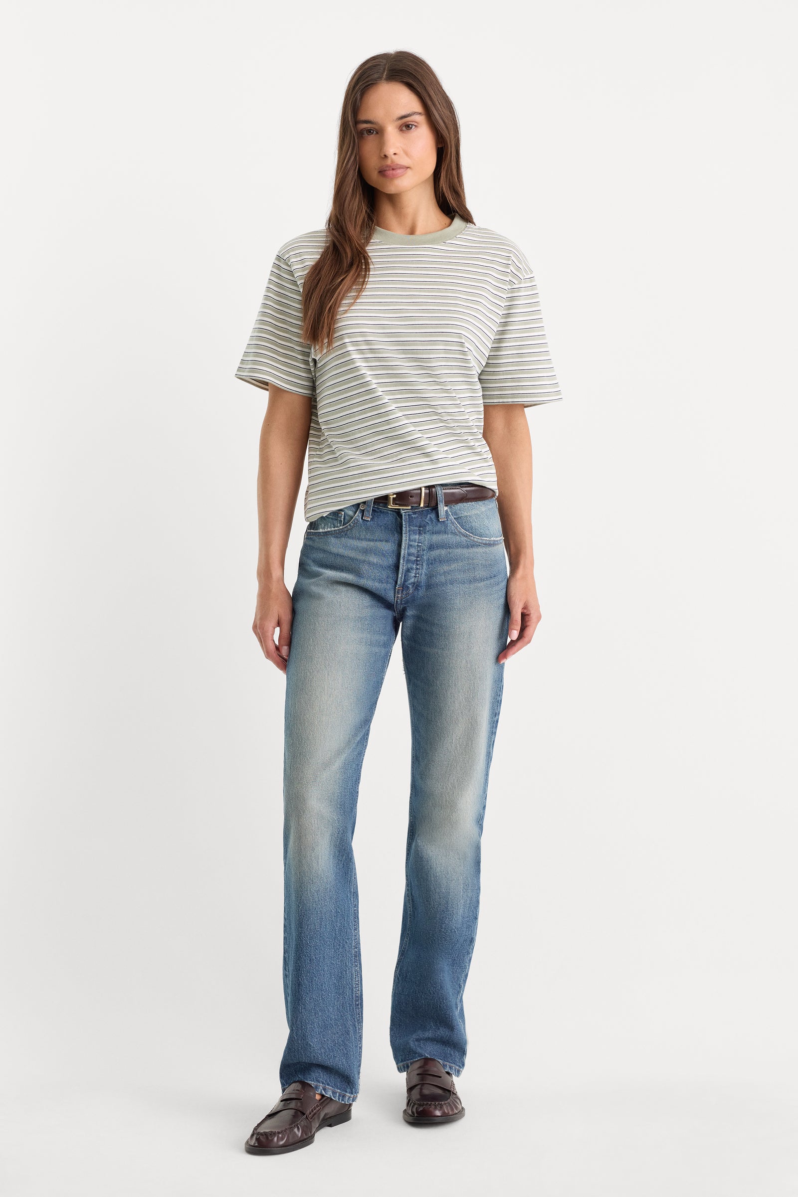 THE OVERSIZED TEE | CLASSIC STRIPE MOSSWELL