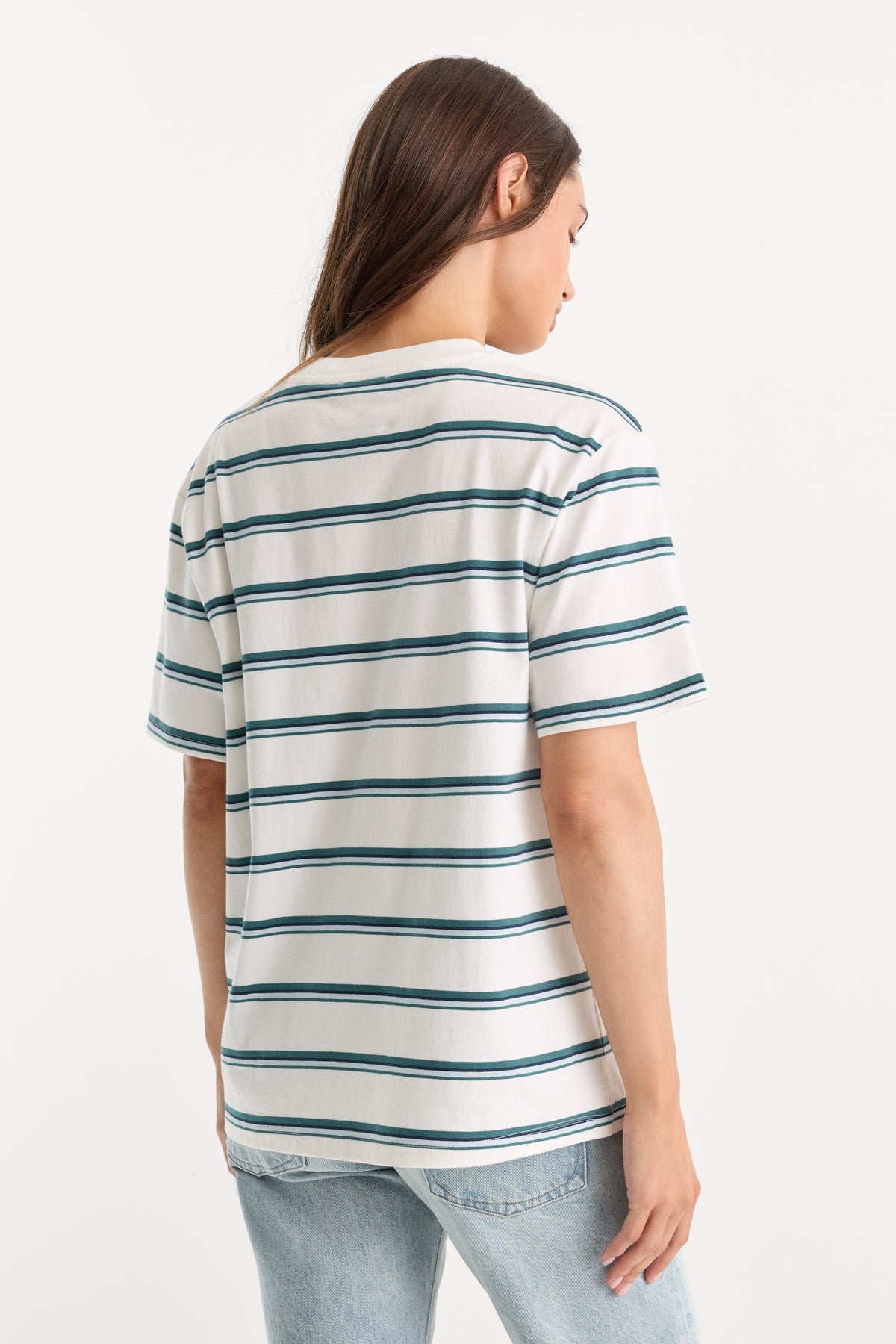 THE OVERSIZED TEE | HARBOR STRIPE CLOUD WHITE