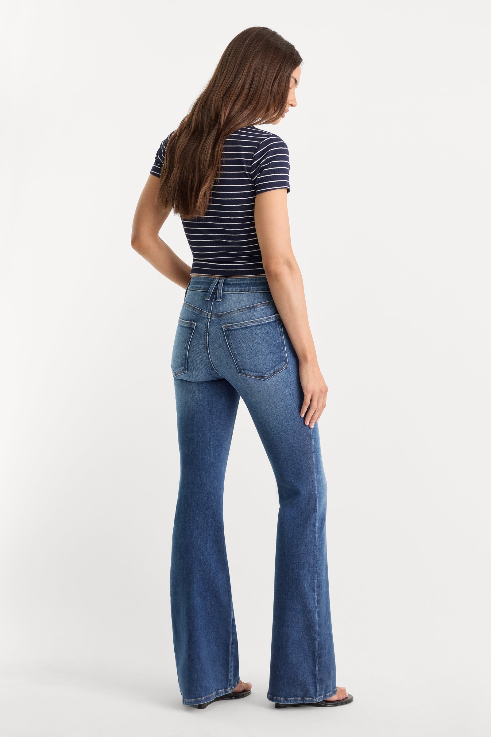 SOFT TECH GOOD LEGS FLARE JEANS | INDIGO1233