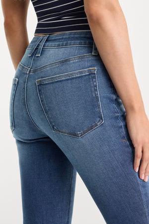 SOFT TECH GOOD LEGS FLARE JEANS | INDIGO1233