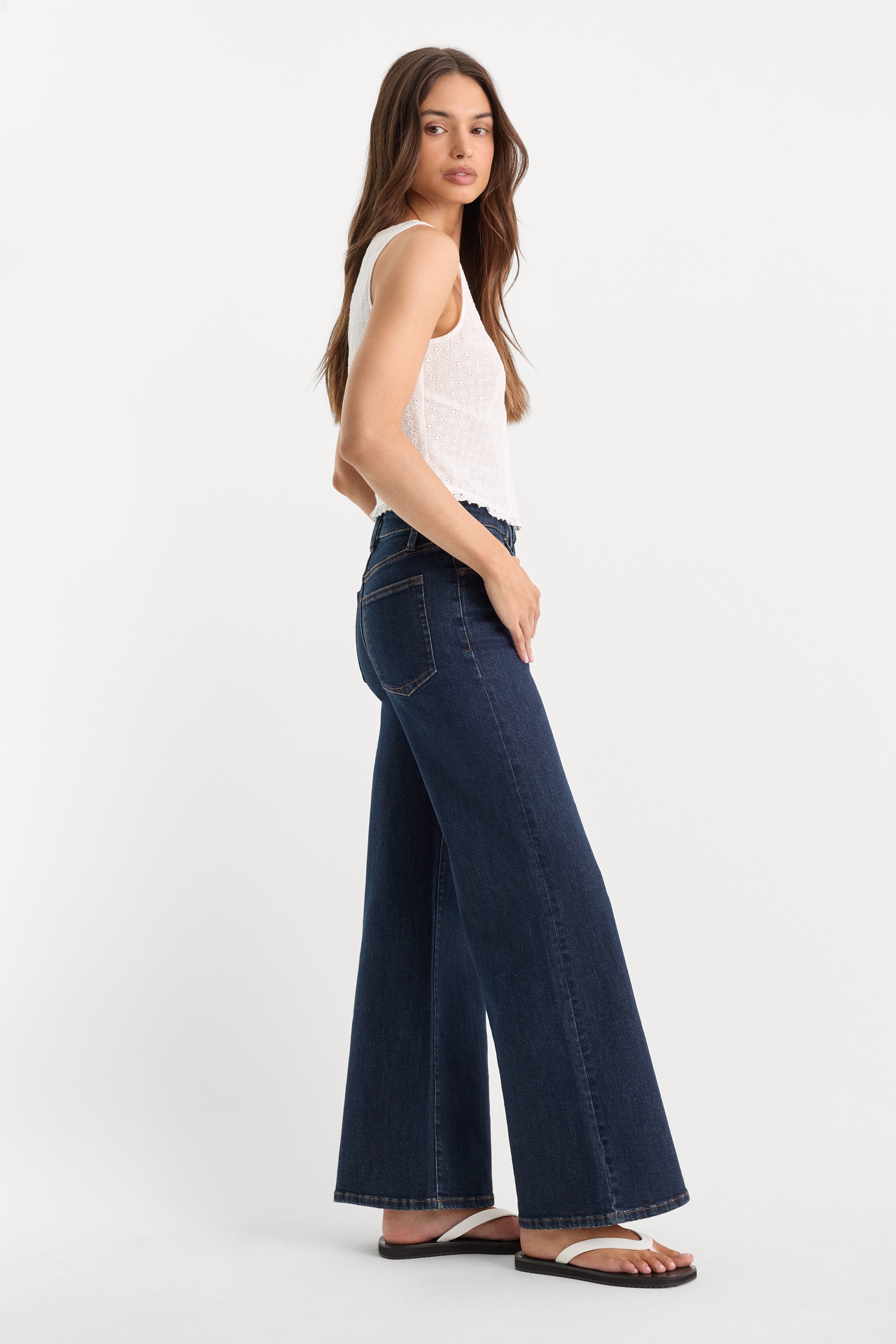 GOOD WAIST PALAZZO ANKLE JEANS | INDIGO1231 – GOOD AMERICAN