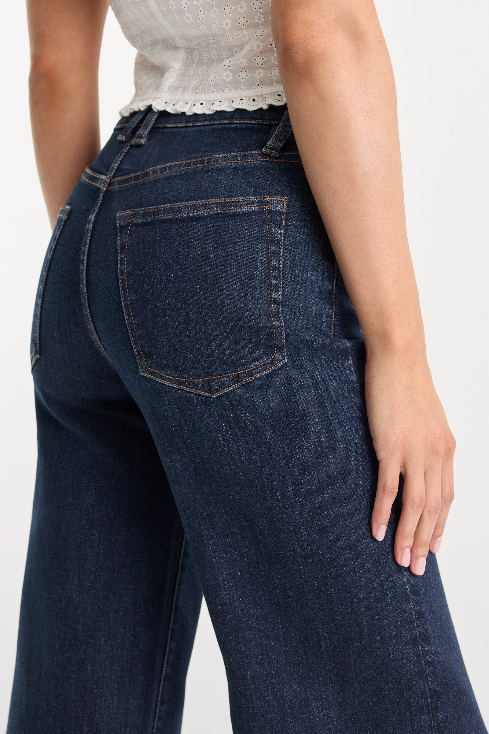 GOOD WAIST PALAZZO ANKLE JEANS | INDIGO1231