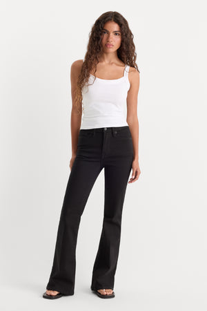 NEVER FADES GOOD PETITE FLARE JEANS | BLACK